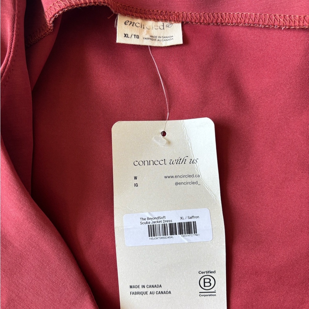 NWT Encircled BeyondSoft Scuba Jacket Dress in Saffron - Picture 6 of 8
